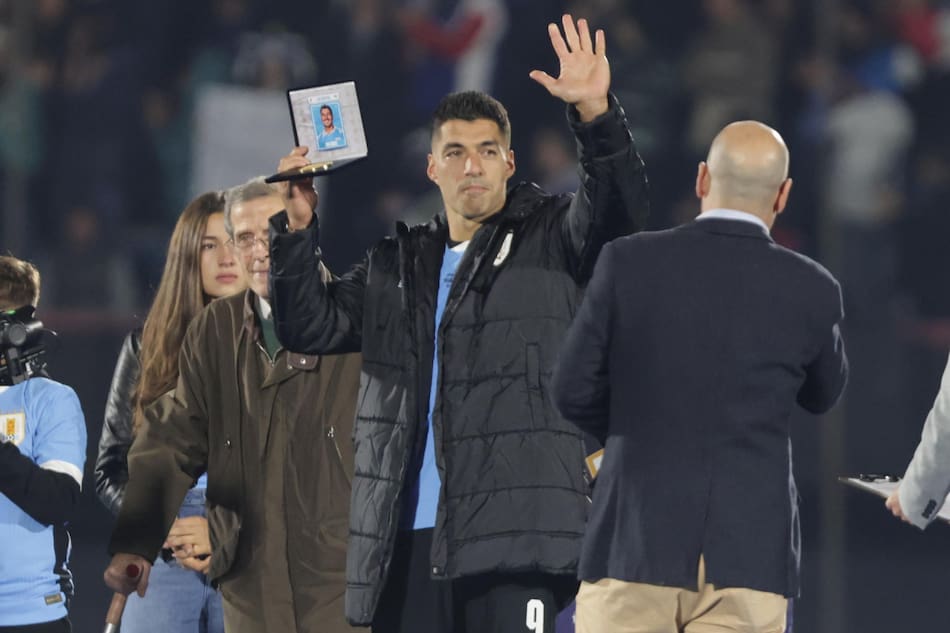 Despedida de Luis Suárez de la Selección de Uruguay. Foto: EFE.