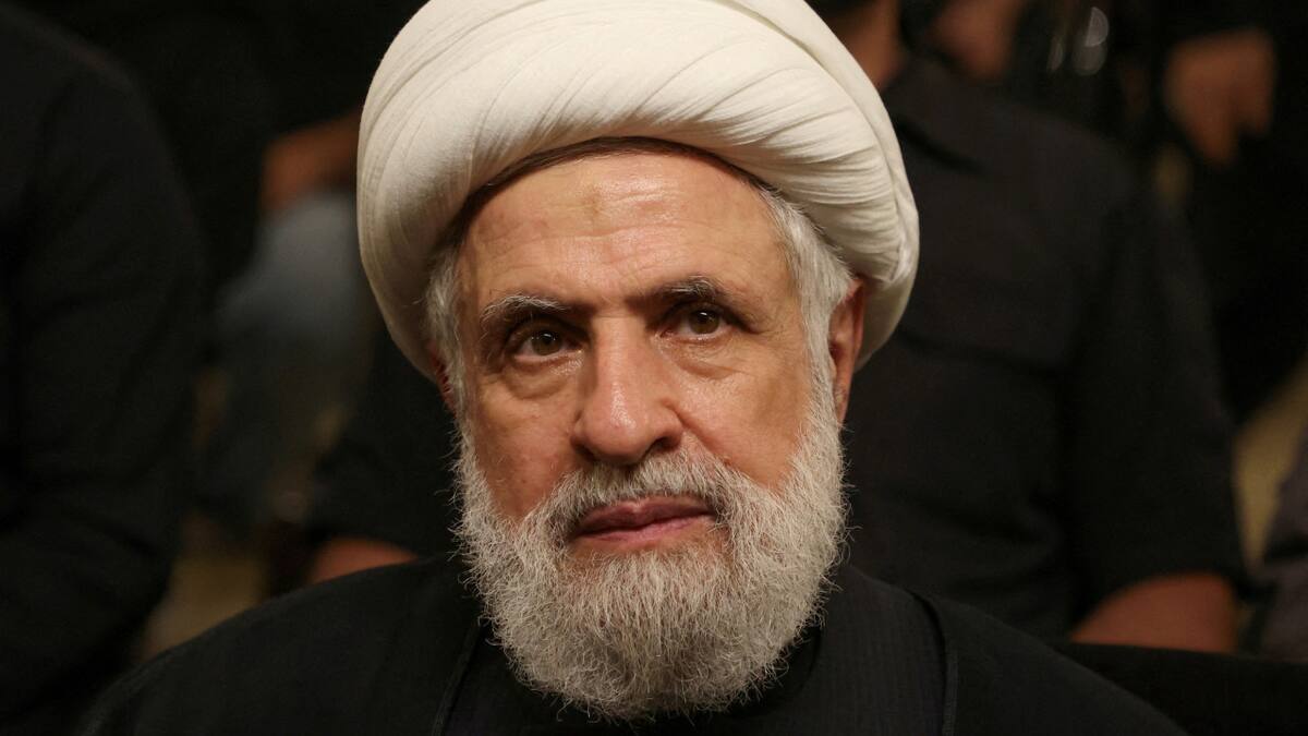 Naim Qasem, líder de Hezbollah. Foto: REUTERS.