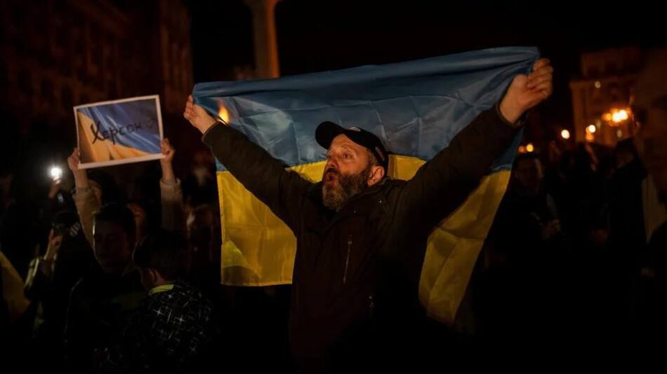 Celebraciones en Jersón. Foto. Twitter