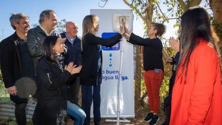Malena Galmarini inauguró red cloacal en Benavídez. Foto: Prensa.