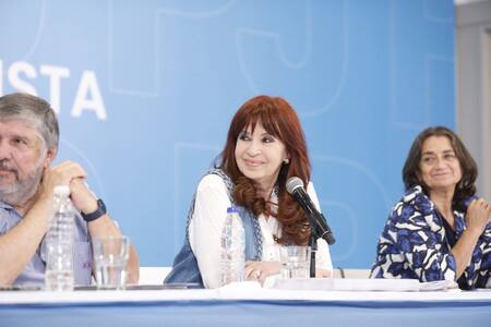 Cristina Kirchner en la reunión del PJ.