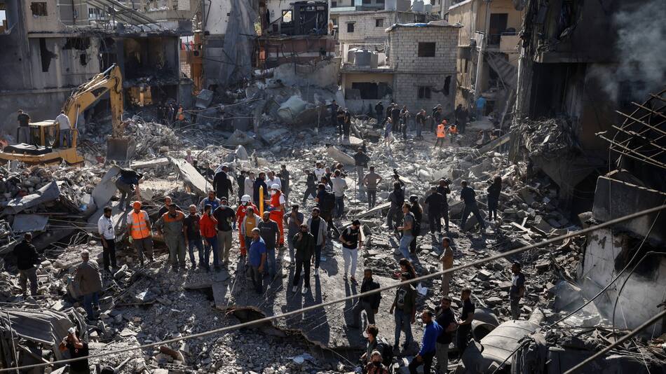 Destrozos en Líbano tras ataques israelíes. Foto: Reuters.