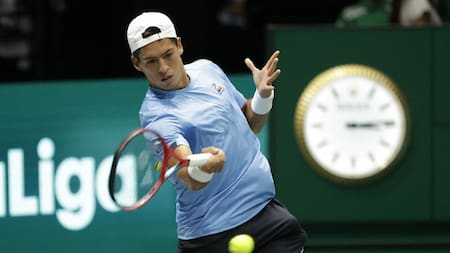 Sebastián Báez en la Copa Davis 2022. Foto: REUTERS.