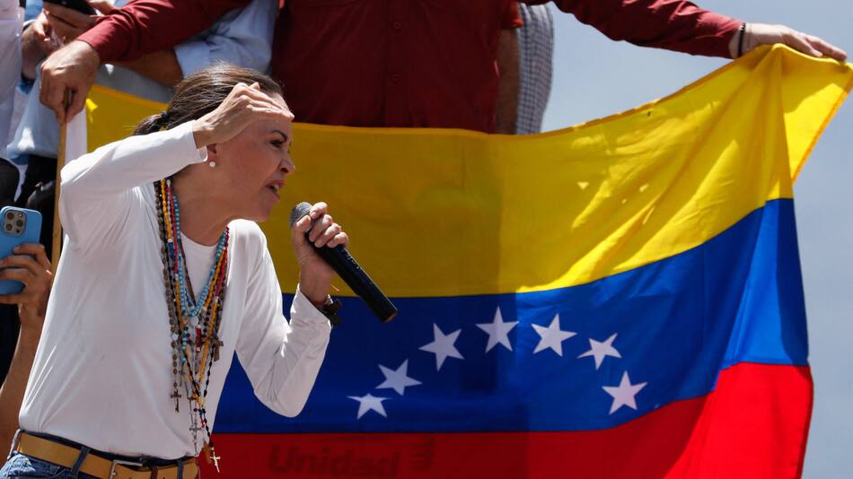 La líder opositora venezolana, María Corina Machado. Foto: Reuters.