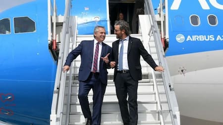 Regreso al país de Alberto Fernández. Foto: NA.