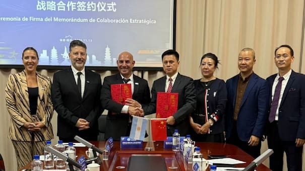 Fuzhou: acuerdo de intercambio económico, deportivo y cultural entre Merlo y la provincia china de Fujian