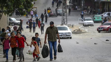 Desplazados por el conflicto entre Israel y Hamas. Foto: EFE.