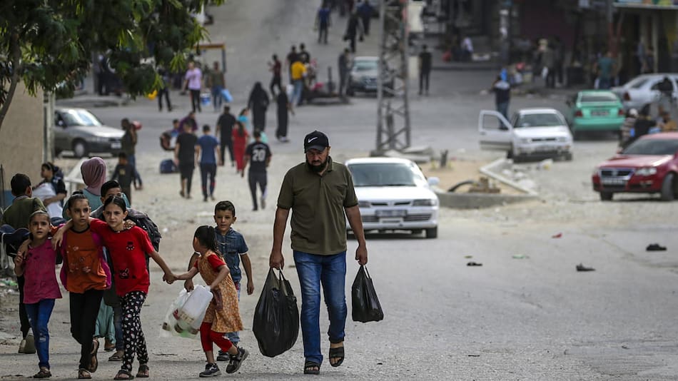 Desplazados por el conflicto entre Israel y Hamas. Foto: EFE.