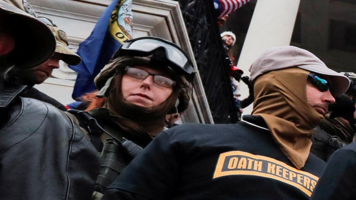Jessica Watkins miembro del grupo Oath Keepers. Foto: REUTERS