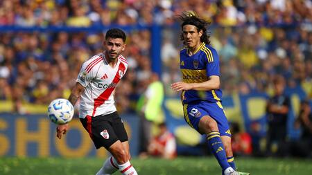 Edinson Cavani, Boca vs River. Foto: Reuters