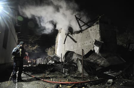 Rusia atacó a Ucrania con un número récord de drones durante Año Nuevo. Foto: EFE.