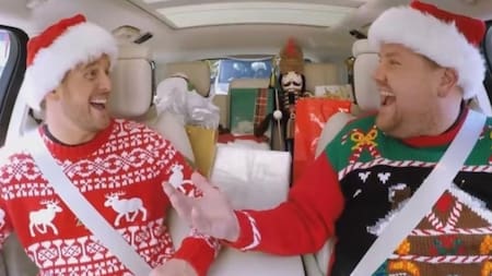El "Carpool Karaoke" navideño con grandes figuras que es furor en redes