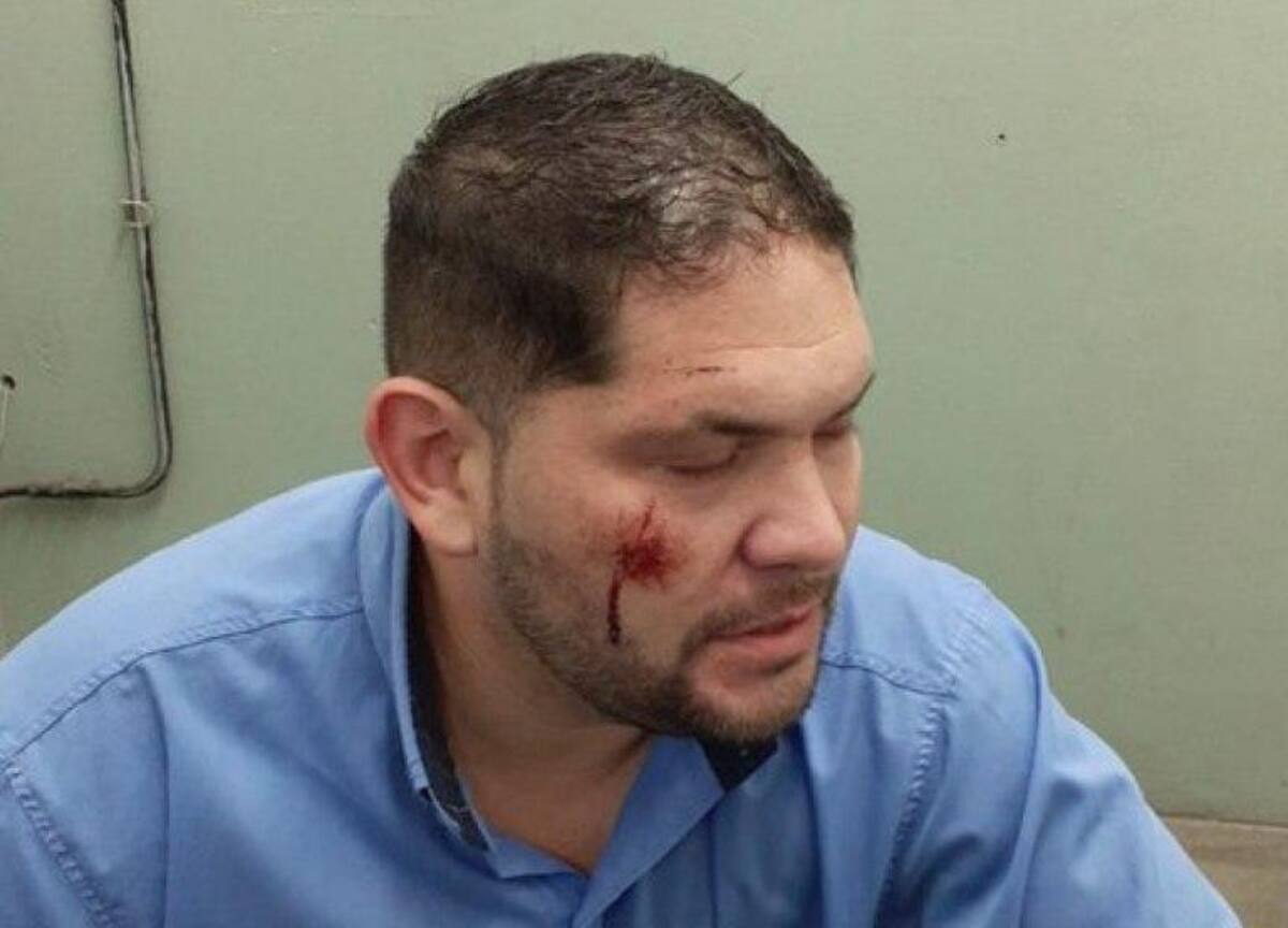 Chofer agredido. Foto: NA.