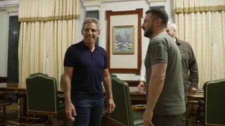Ben Stiller y Volodimir Zelenski. Foto: Instagram.