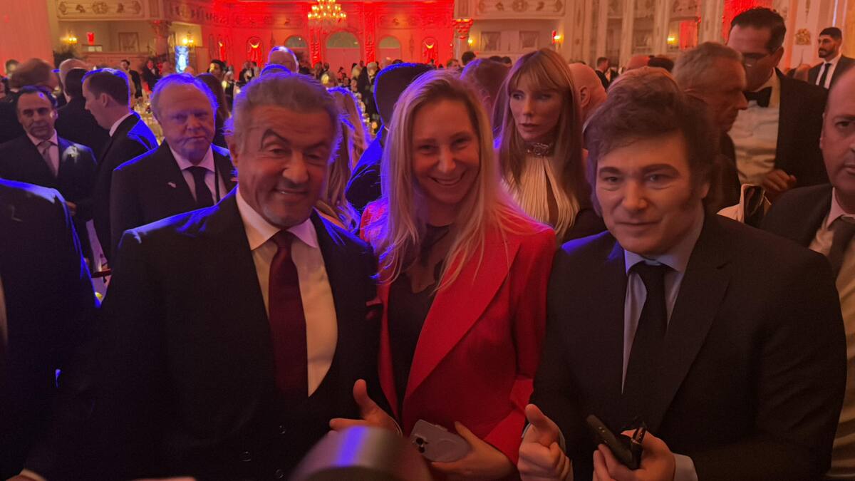 Javier Milei junto a Sylvester Stallone. Foto: Presidencia.