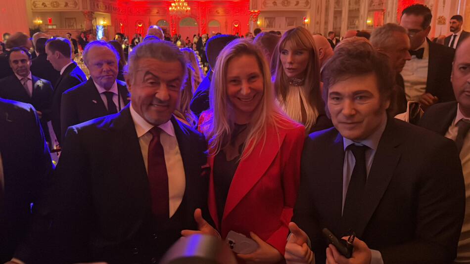Javier Milei junto a Sylvester Stallone. Foto: Presidencia.