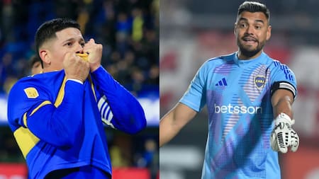 Marcos Rojo y Sergio Romero. Fotos: NA.