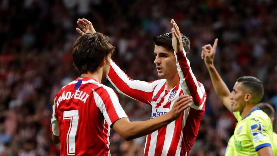 Festejo del Atlético Madrid ante el Getafe por La Liga
