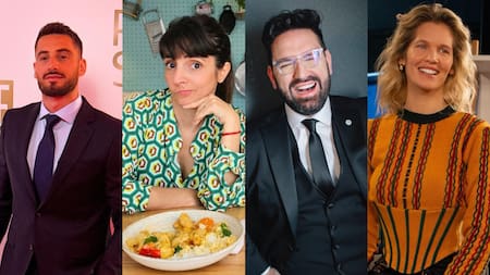 Nico Occhiato, Paulina Cocina, Damián Betular y Liz Solari están nominados al Martín Fierro Digital. Fotos: Instagram.