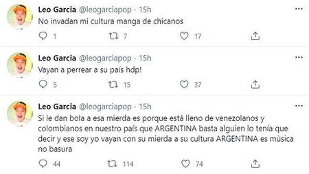 Los comentarios xenófobos de Leo García: