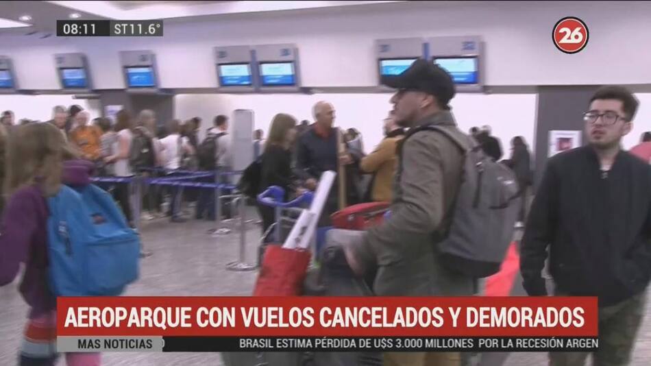 Demoras en Aeroparque por problemas de sistema (Canal 26)