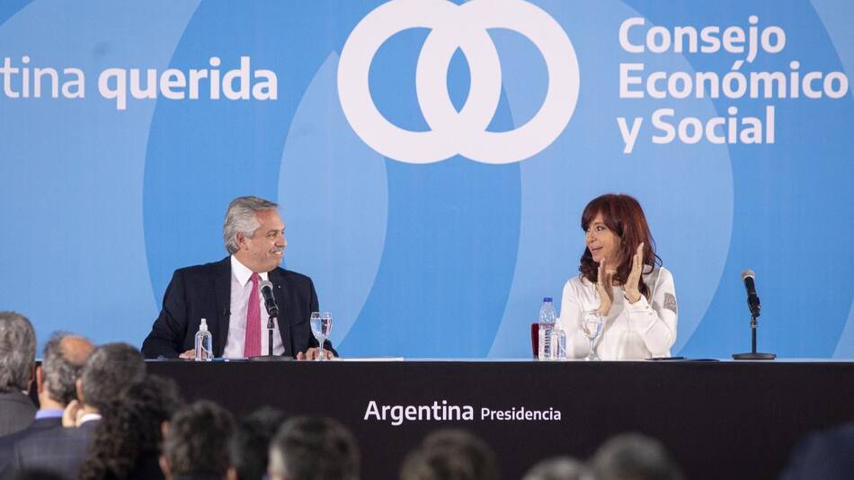Alberto Fernández y Cristina Kirchner, NA