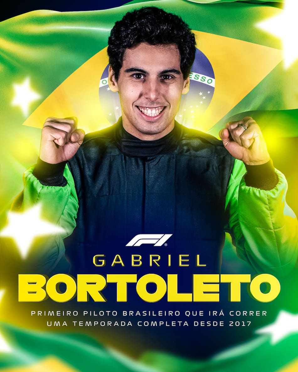 Gabriel Bortoleto, Fórmula 1. Foto: X F1.