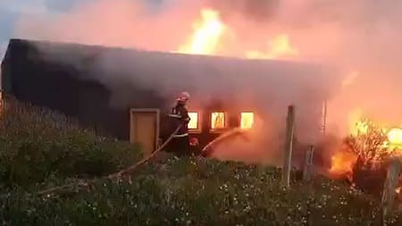 Incendio en un restaurante de Mar del Plata. Foto: captura de video.