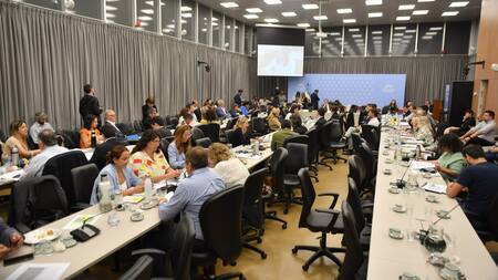 Debate en comisión de la Ley Ómnibus. Foto: NA.