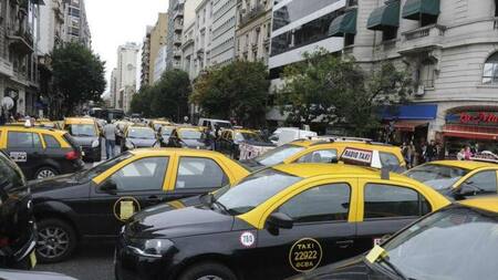 Taxista protesta, Centro proteño