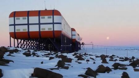 Sanae IV en la Antártida. Foto: X @AntartidaMaps