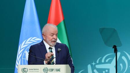 El presidente de Brasil, Lula da Silva, presente en la COP28 en Dubai. Foto: EFE.