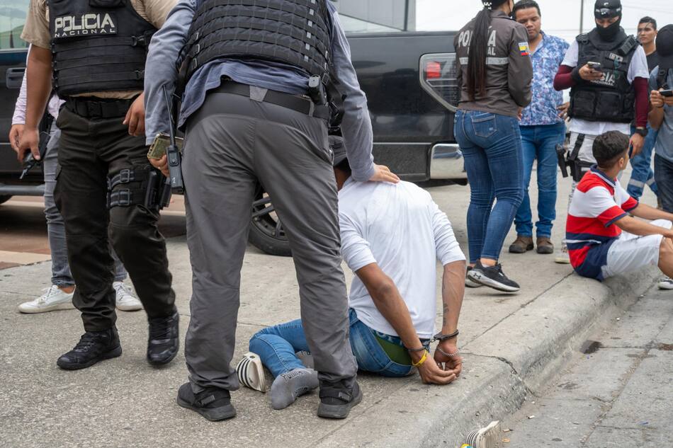 Detenidos en Ecuador. Foto: EFE