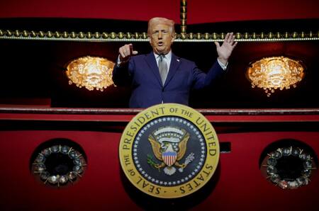 Donald Trump en el Centro Kennedy. Foto: Reuters (Carlos Barria)
