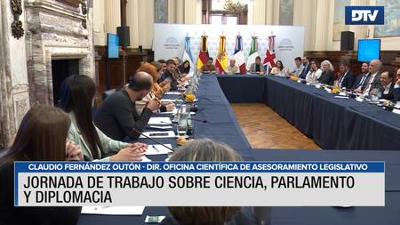 Jornada de trabajo sobre Ciencia, Parlamento y Diplomacia. Foto: captura DTV.