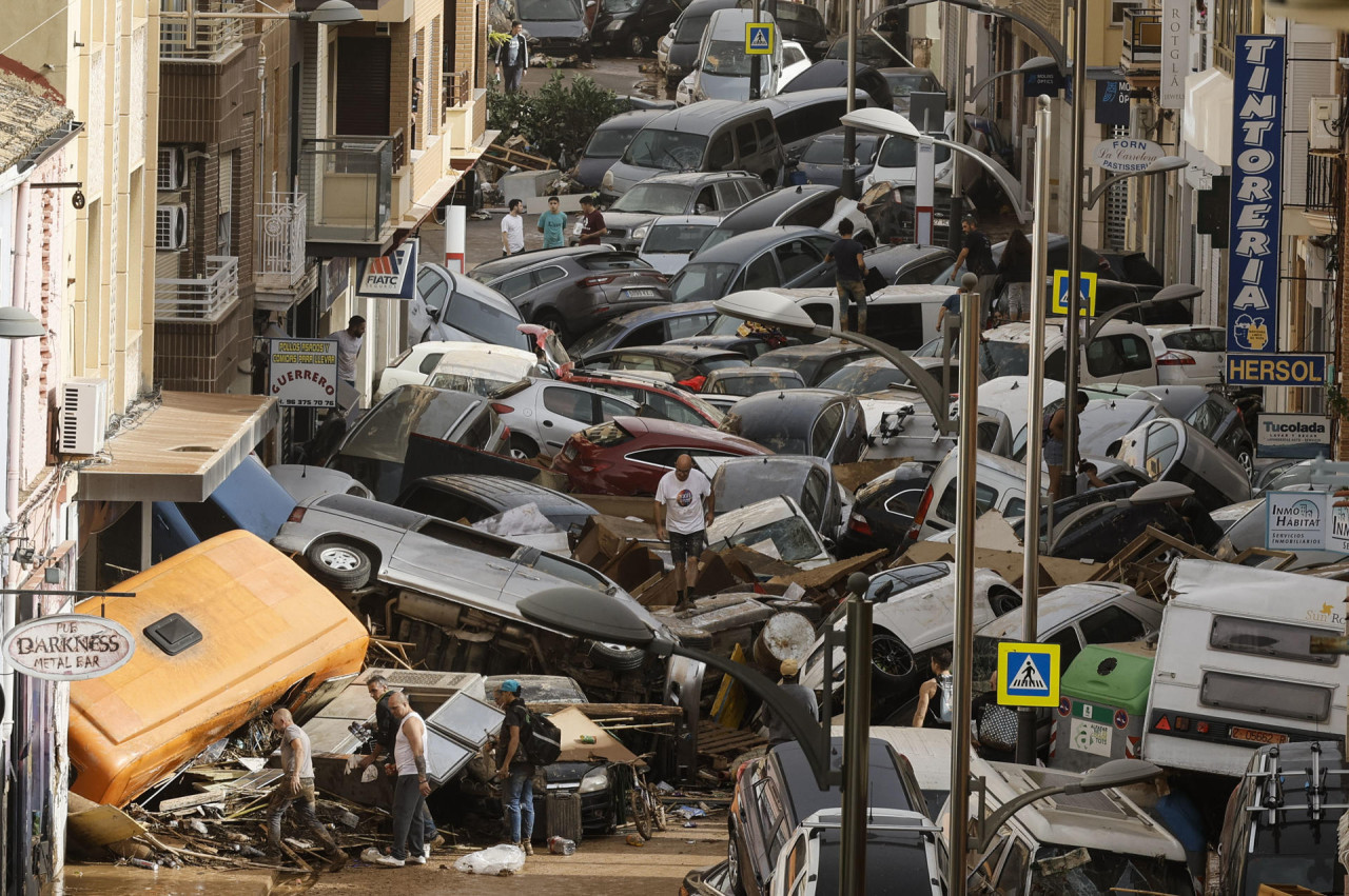 Los destrozos que dejó DANA en Valencia, España. Foto: EFE.