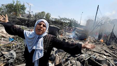 Ataque de Israel en zona humanitaria en Gaza. Foto: REUTERS.
