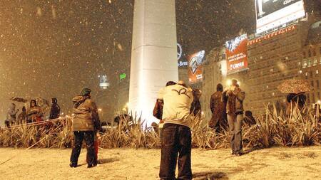 Nieve; Nevada; Buenos Aires. Foto: NA.
