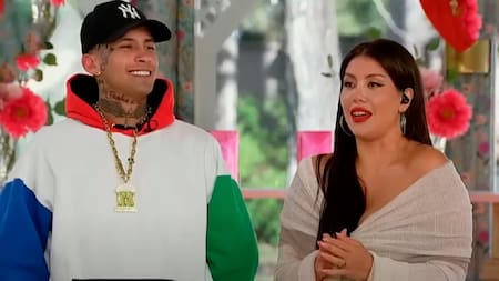 Wanda Nara y L-Gante en Bake Off Famosos. Foto: captura Telefe.
