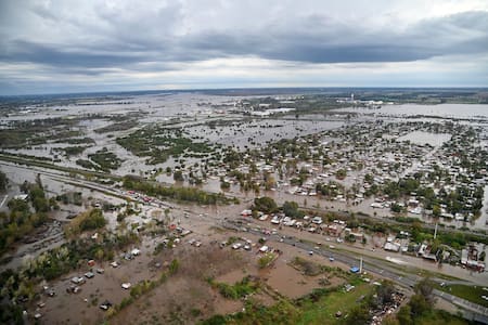Inundaciones en Buenos Aires. Foto: Prensa Min. Defensa