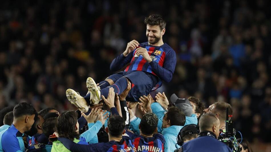 La despedida de Gerard Piqué. Foto: EFE.
