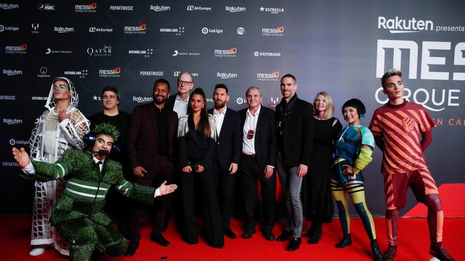 Lionel Messi en el estreno de Messi 10 del Cirque du Soleil, REUTERS