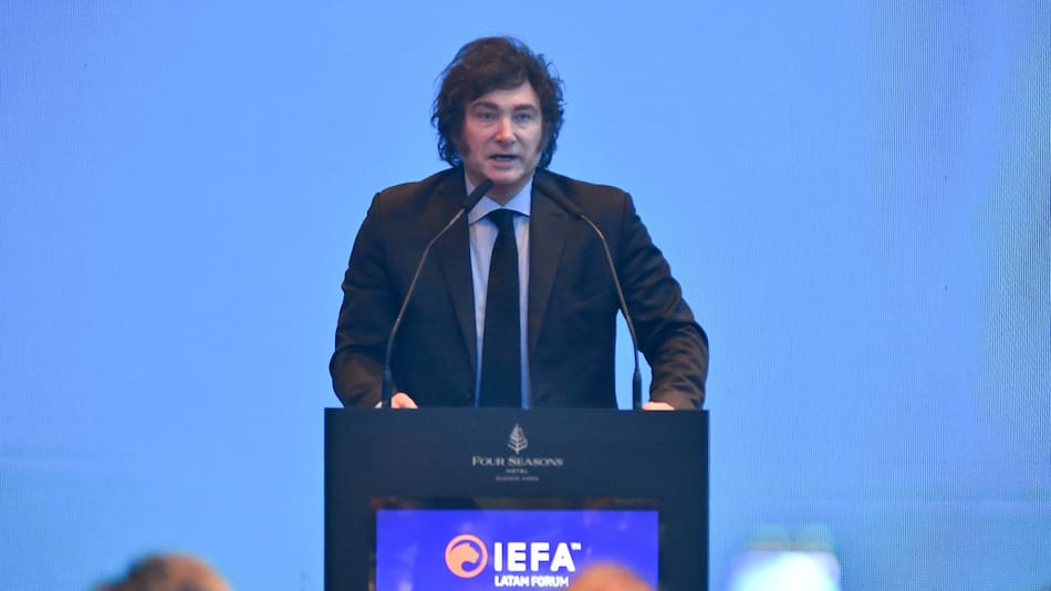 Javier Milei en el IEFA Latam Forum. Foto: NA.