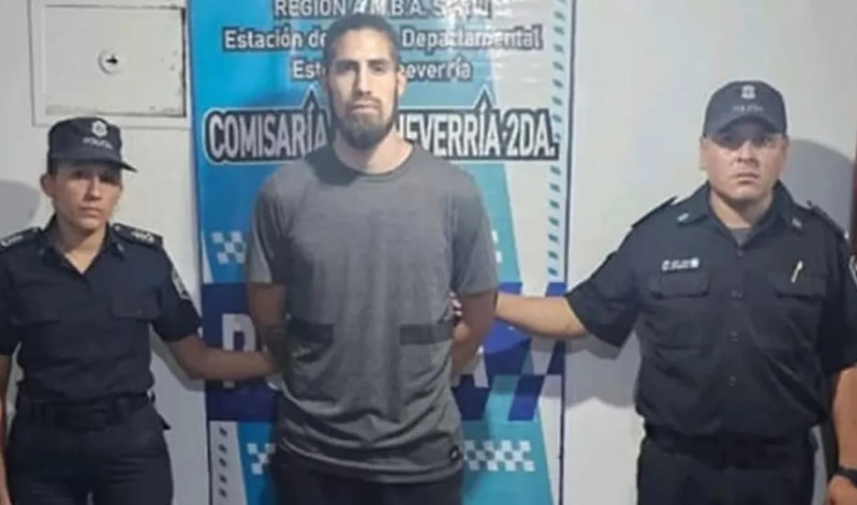 Junior Benítez cuando fue detenido. Foto: NA.