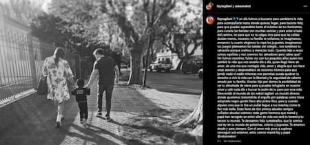 Lizy Tagliani y Sebastián Nebot mostraron a su hijo Tati por primera vez. Foto: Instagram