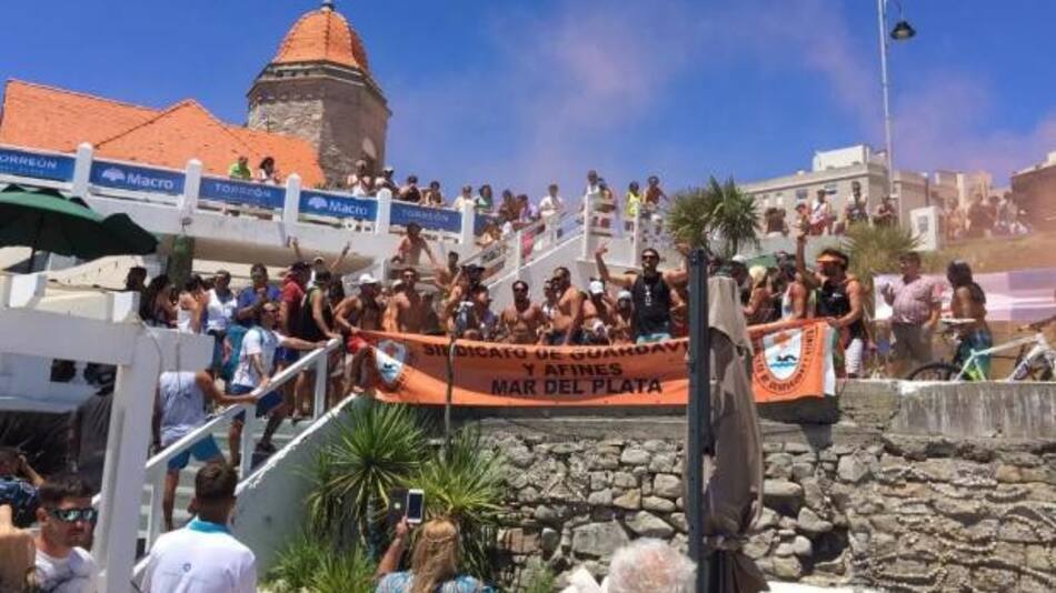 Guardavidas - Protesta a Mar del Plata