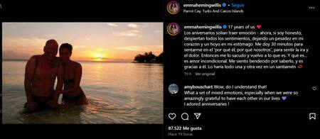 El posteo de la esposa de Bruce Willis. Foto: Instagram.