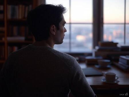 persona; soledad; pensamiento. Foto: Grok.