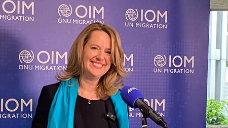 Amy Pope directora de la Organización Internacional para las migraciones de Naciones Unidas (OIM). Foto: REUTERS
