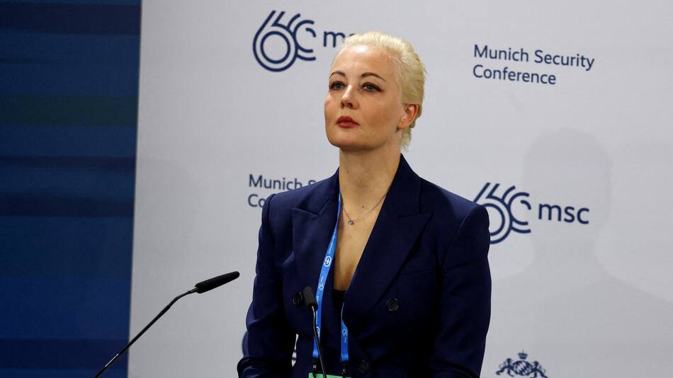 Yulia Navalnaya, esposa de Alexéi Navalny. Foto: REUTERS.